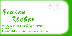 vivien kleber business card